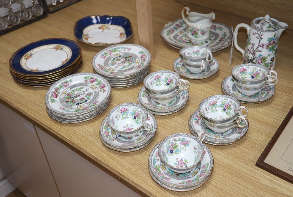 An Aynsley bone china tea/coffee service (lacking teapot), together with similar dishes